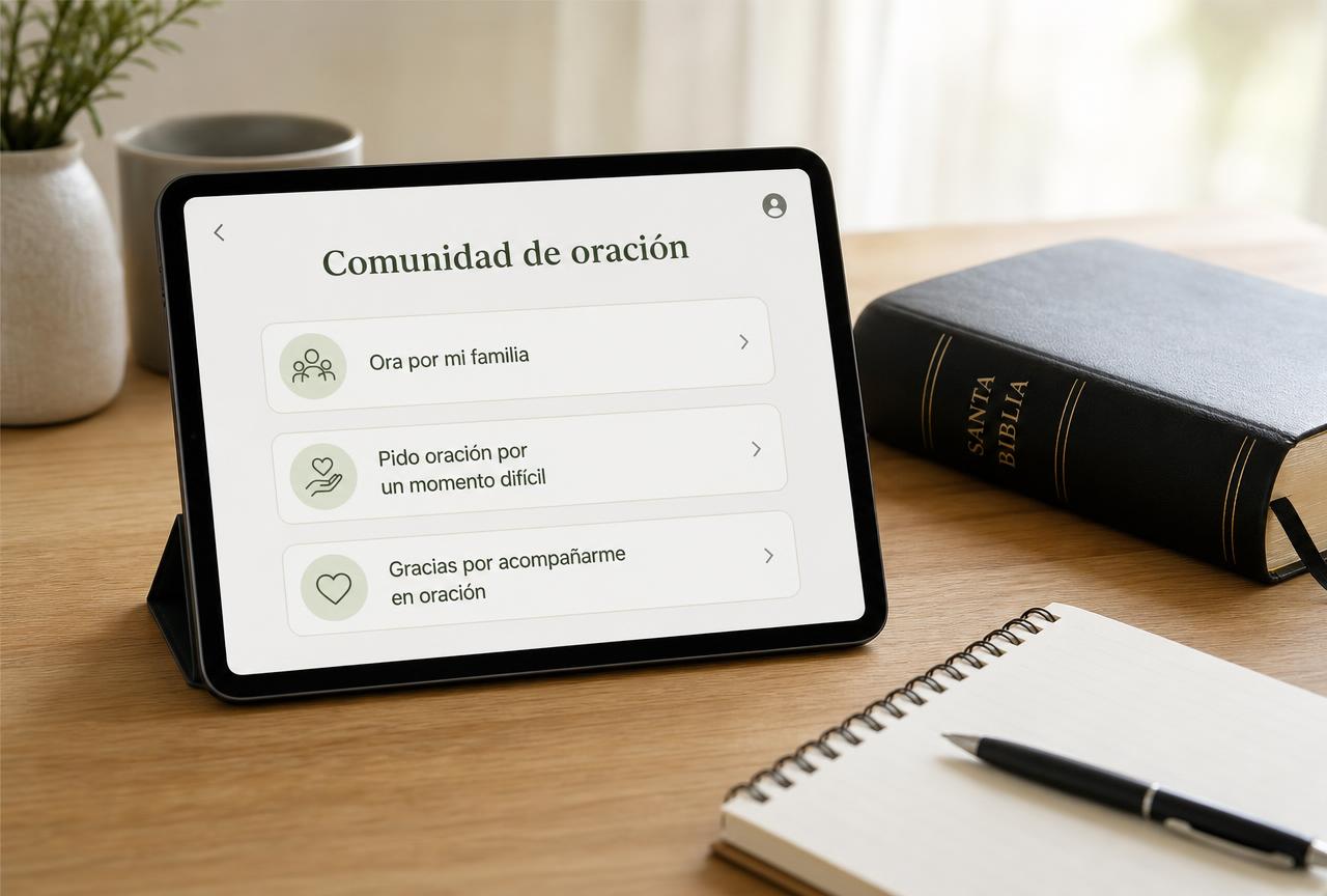 Abundance Maps open on a tablet showing the prayer community.